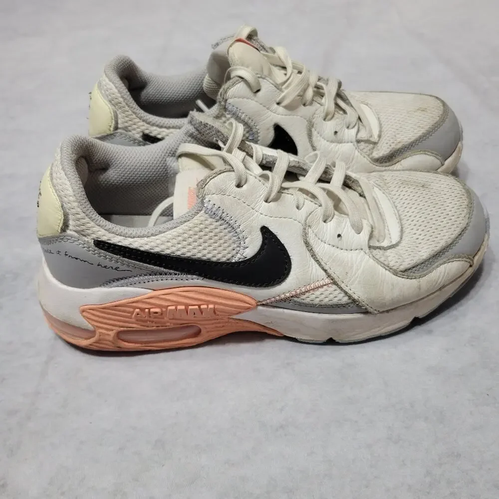 Nike AirMax Shoes Women Size 7 Grey Pink Comfort Athletic Sneaker Lace Up DV2189